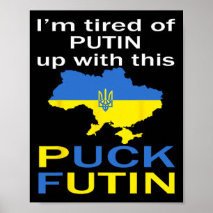 Puck Futin Meme Stolt Över Ukrainsk Ukraina Karta Poster