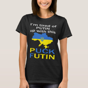 Puck Futin Meme Stolt Över Ukrainsk Ukraina Karta T Shirt