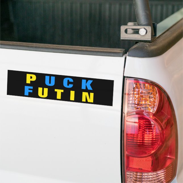 Puck Futin Sticker Ukrainas Flagga Support Ukraina Bildekal (På lastbil)