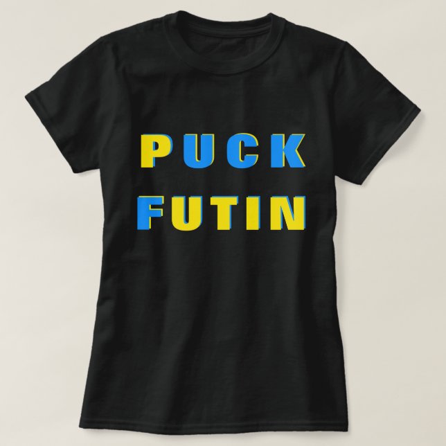 Puck Futin T-shirt Ukraina Support Ukrainas Flagga (Design framsida)
