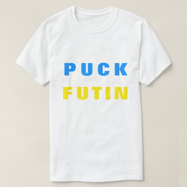Puck Futin T-shirt Ukraina Support Ukrainas Flagga (Design framsida)