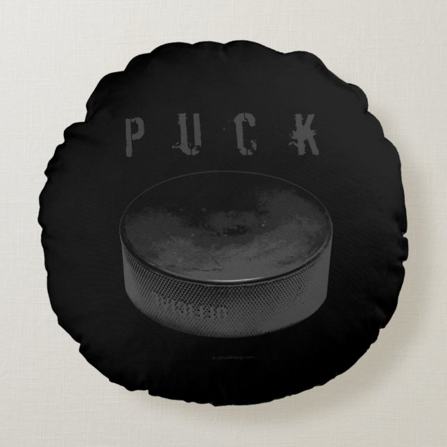 PUCK (Hockey) Rund Kudde (Framsidan)