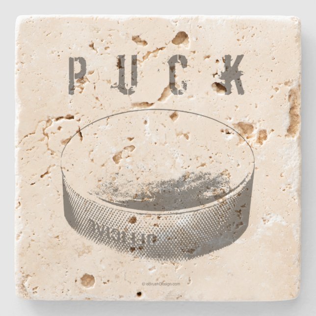 PUCK (Hockey) Underlägg Sten (Framsidan)