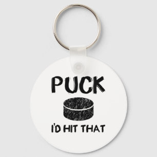 Puck - I#39;d Slå den där fina hockey Nyckelring