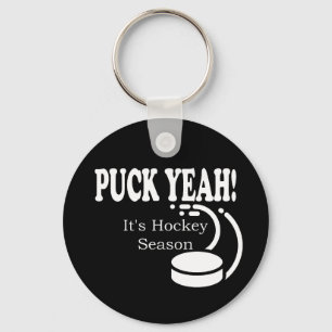 Puck Ja, det är Hockey Season Nyckelring