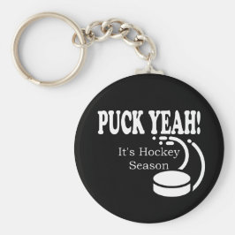 Puck Ja, det är Hockey Season Nyckelring