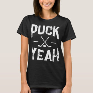 Puck Ja Ice Hockey T-Shirt Hockey Player Fläkt Gif