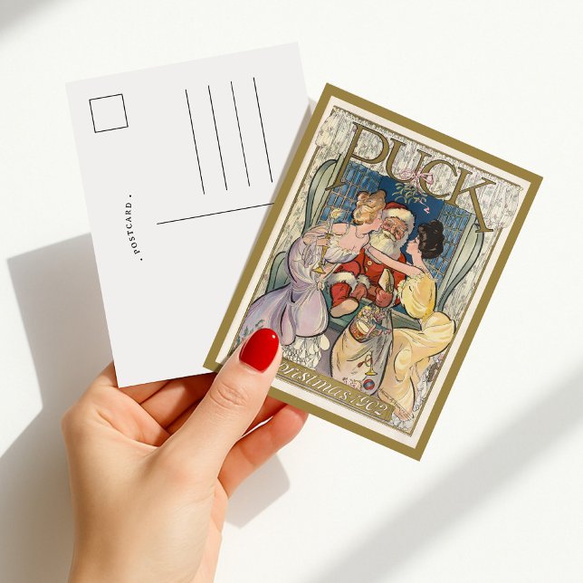 Puck julen 1902 vykort (Skapare uppladdad)