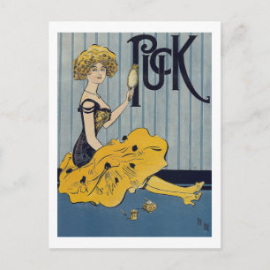 Puck Magazine, Woman, Bert Grönt, Vintage Vykort