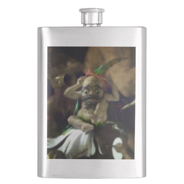 Puck och Älvor (detaljer) Fickplunta (Framsidan)