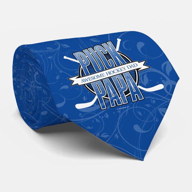 Puck Pappa (Hockey Pappa) Neck Tie Slips (Rullad)