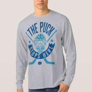 Puck stannar här Hockey Goalie T-shirt