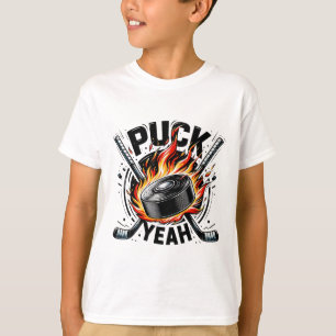 Puck Yeah Roligt Hockey Pappa Mamma Ishockeyspelar T Shirt