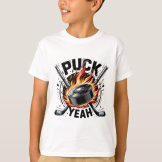 Puck Yeah Roligt Hockey Pappa Mamma Ishockeyspelar T Shirt