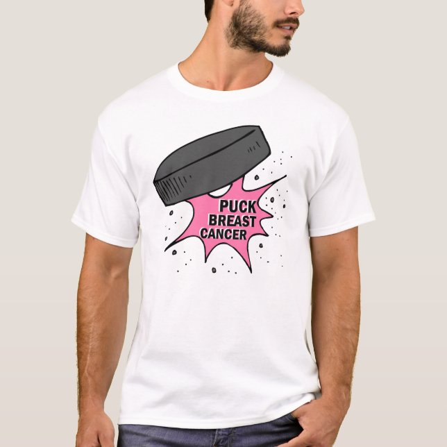 PUCKbröstcancer 1 Tee Shirt (Framsida)