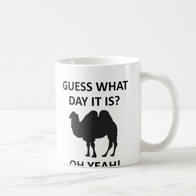 Puckel-onsdag Kamel Rolig onsdag-mugg Kaffemugg (Höger)