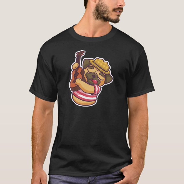 puckel som spelar gitarr tee shirt (Framsida)
