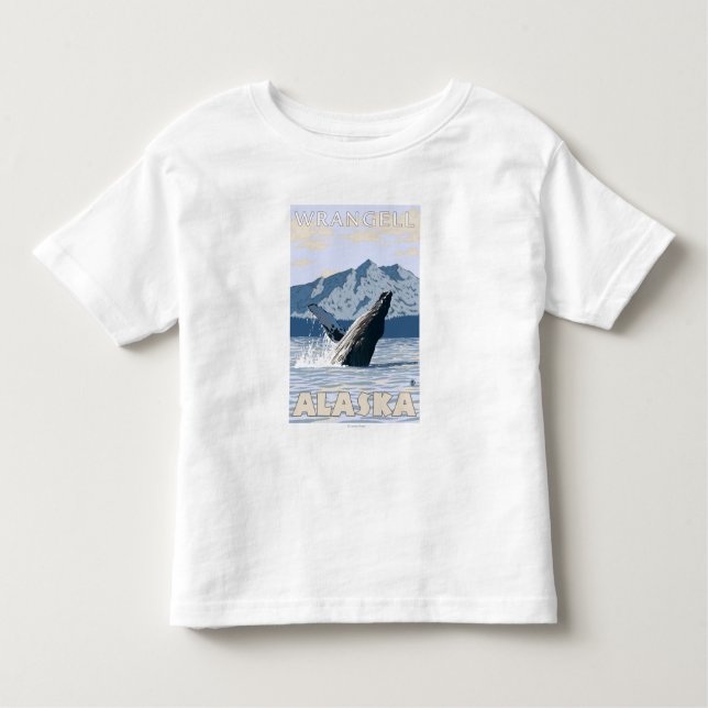 Puckelryggval - Wrangell, Alaska T-shirt (Framsida)