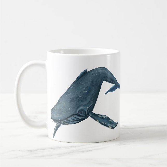 Puckelryggvalmålning Kaffemugg (Vänster)