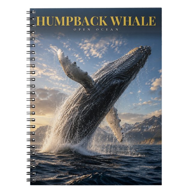 Puckelval Öppet hav DJUR Anteckningsbok (Framsidan)