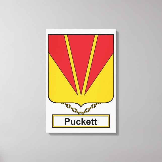 Puckett Family Crest Canvastryck (Framsida)
