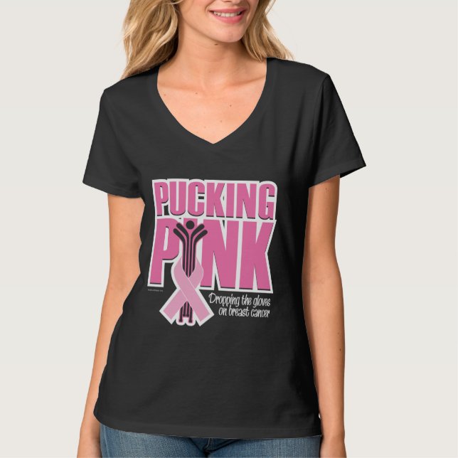 Pucking Pink (Hockey) Tee Shirt (Framsida)