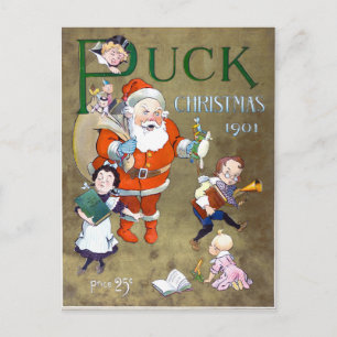 Pucktidskriften täcker jul 1901 helg vykort