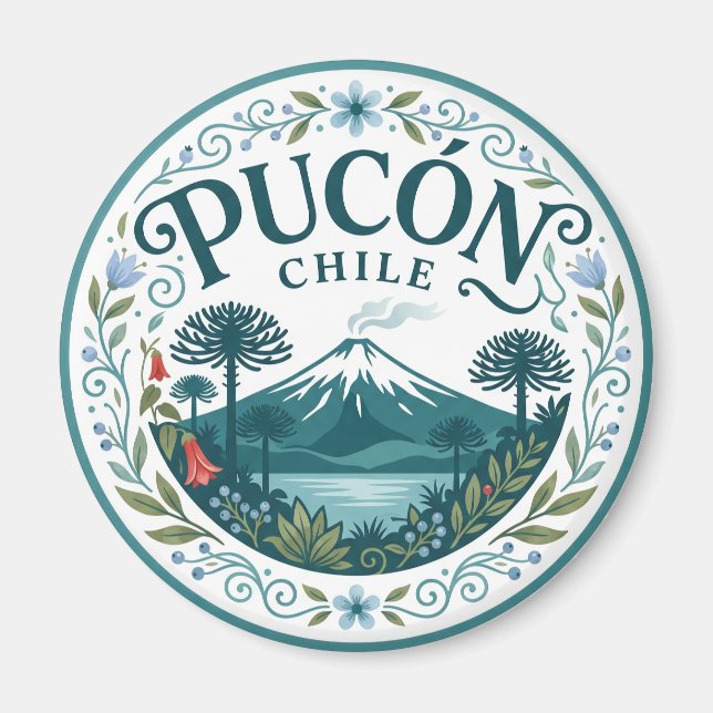 Pucón Chile Magnet (Framsidan)