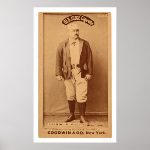 Pud Galvin baseballkort 1887 Poster