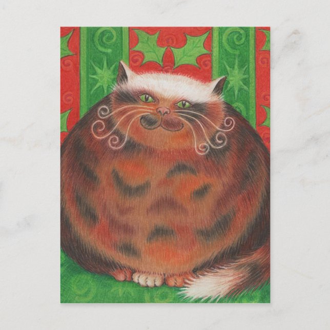 Pud-vykort för jul helg vykort (Framsida)