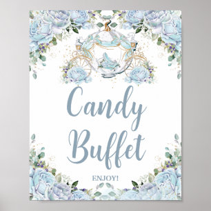 Pudblå rosor Prinsessvagn Godisbuffé Poster