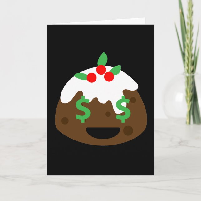 Pudding av öga christmas pudding helgkort (Framsida)