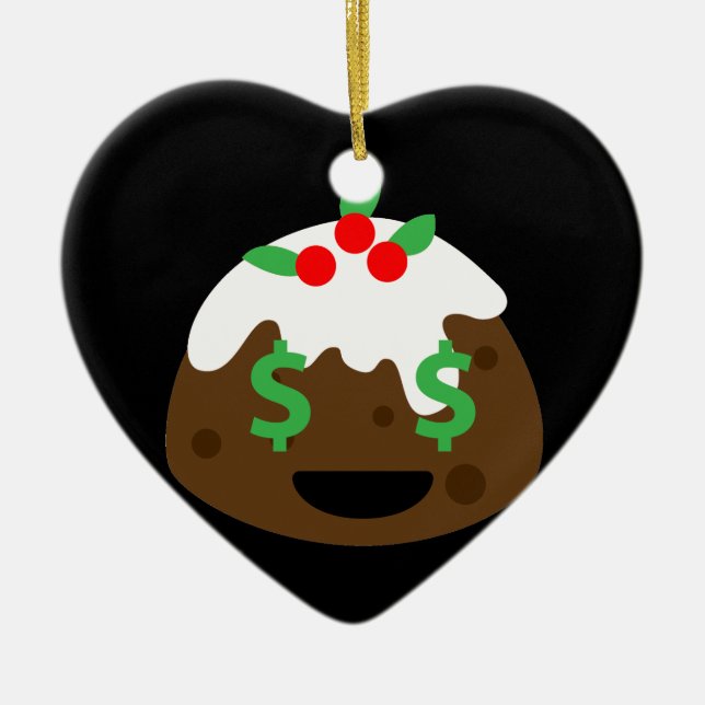 Pudding av öga christmas pudding julgransprydnad keramik (Framsidan)