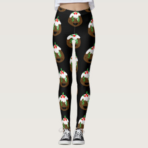 Pudding av öga christmas pudding leggings