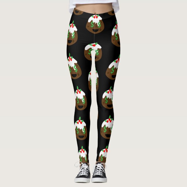 Pudding av öga christmas pudding leggings (Framsida)