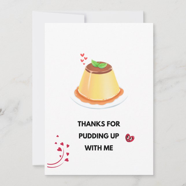 Pudding Card-foto Ram i kärlek Inbjudningar (Framsida)