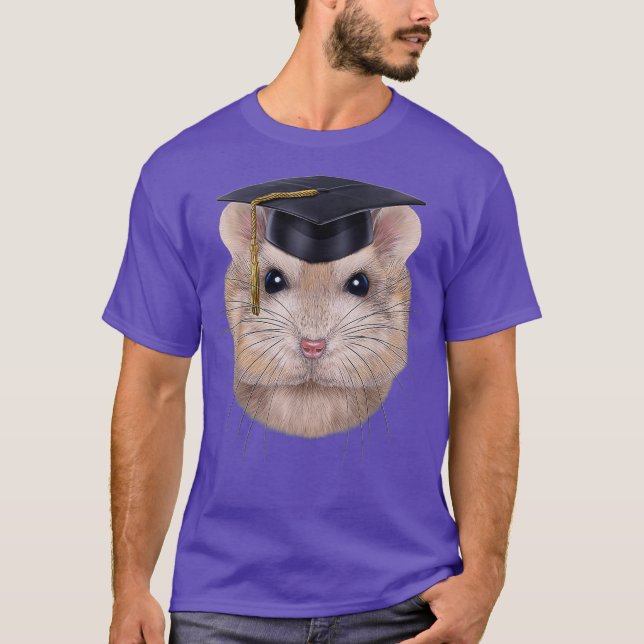 Pudding Dwarf Hamster in Universiteten Academic Ca T Shirt (Framsida)