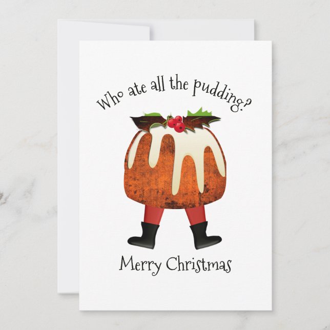 Pudding Humor God jul Julkort (Framsida)