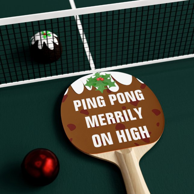 Pudding Ping Pong Paddle Pingisracket (Ping Pong Merrily on High! A festive paddle perfect for Christmas!)