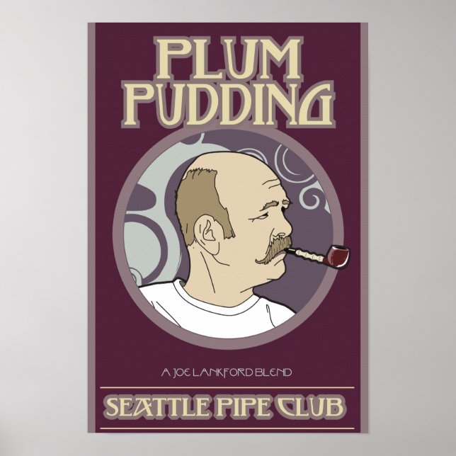 Pudding Print för plommon Poster (Framsidan)