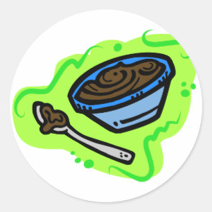 Pudding Runt Klistermärke