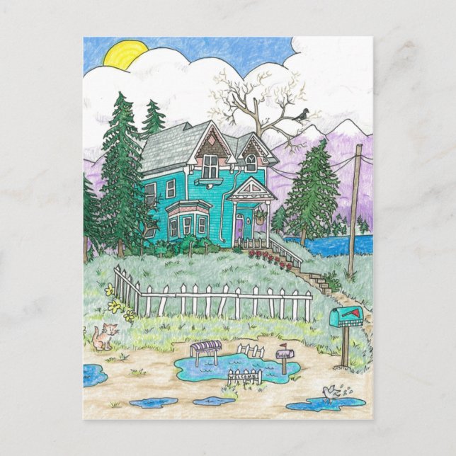 Puddle, Chasing the Rainbows Vykort (Framsida)