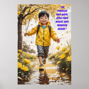 Puddles och Rain Poster