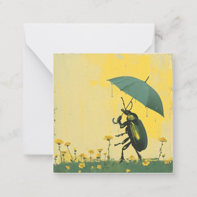 Puddles & Playtime: Beetle Äventyr Anteckningskort (Framsida)