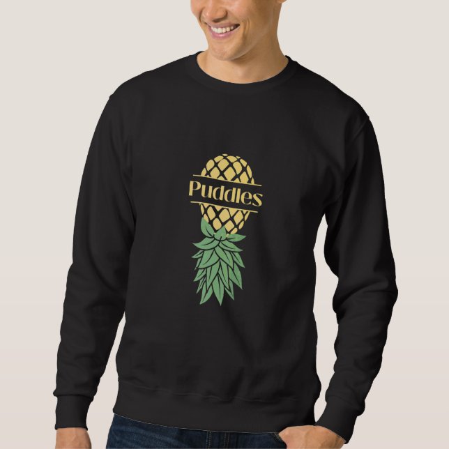Puddles Upp och Ner Ananas Swingers Lång Ärmad Tröja (Framsida)
