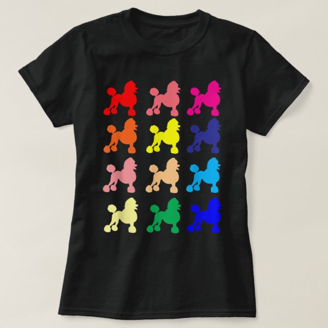 Pudel älskare hund popkonsgåva t shirt (Design framsida)