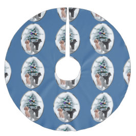 Pudel Älskare jul Julgransmatta Borstad Polyester