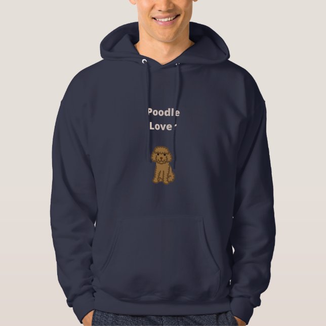 Pudel Älskare - Pudel Hoodie (Framsida)