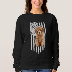 Pudel American Flagga Patriotic Pudel Hund 4:e J T Shirt