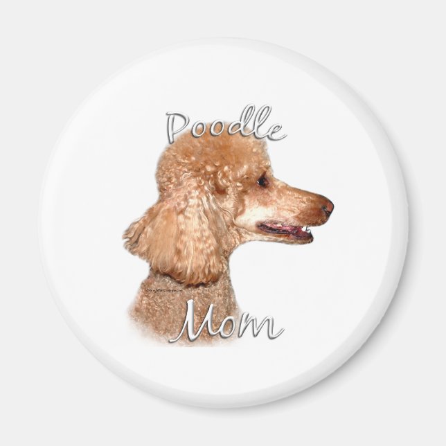 Pudel (aprikos) Mamma 2 Magnet (Framsidan)